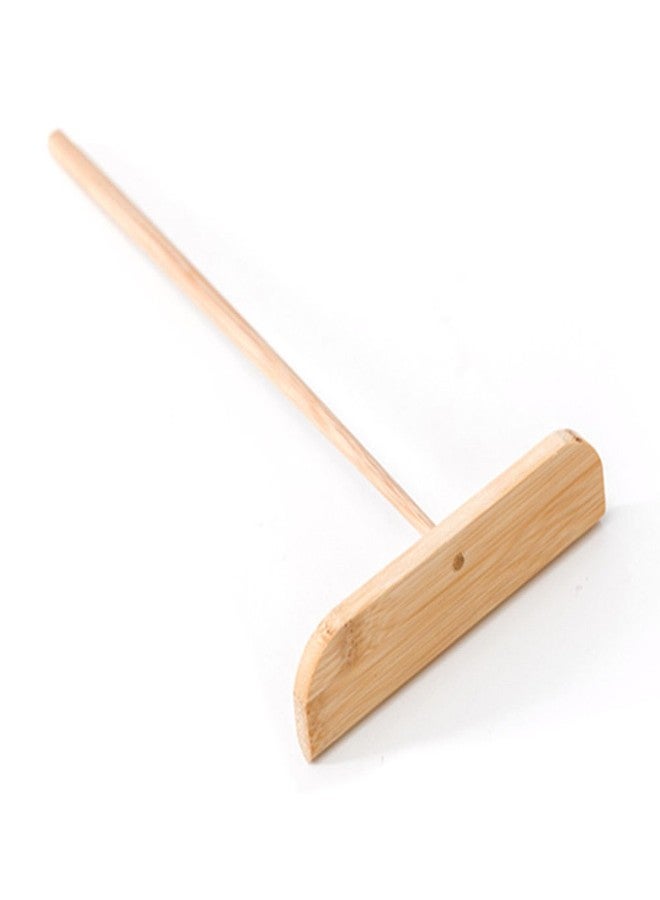 CHEOTIME Crepe Spreader, Wooden T Shape Scraper Stick Small Portable Washable Pancake Rake with Long Handle Cooking Tool for Kitchen - Image 1